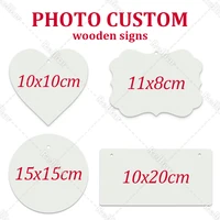 photo custom wooden signs round rectangle heart shape wood plaque home hanging familygardenwalldoor decoration decor plates