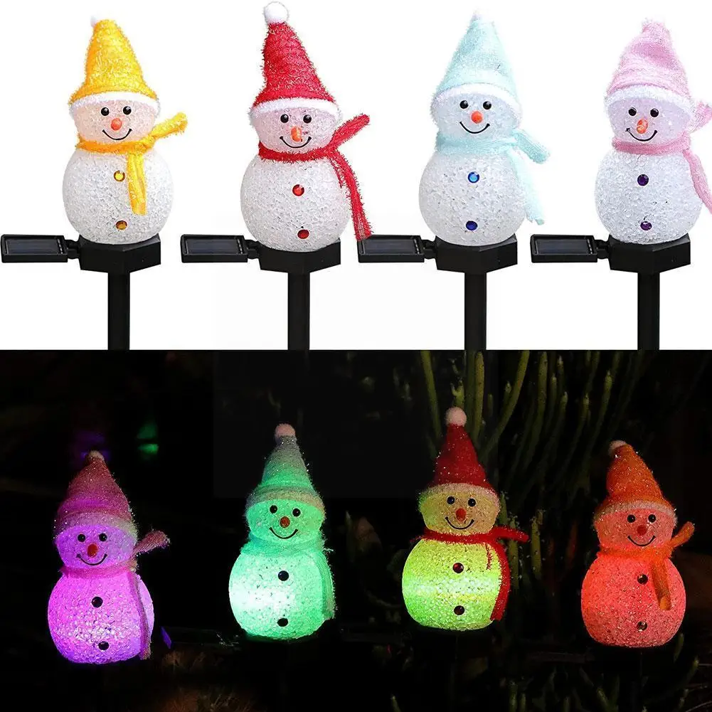 

Outdoor LED Solar Snowman Light Landscape Lamp Decorations Ground Snowman Christmas Lamp Lawn Lamp Lamp Series Cartoon Gard J0U5