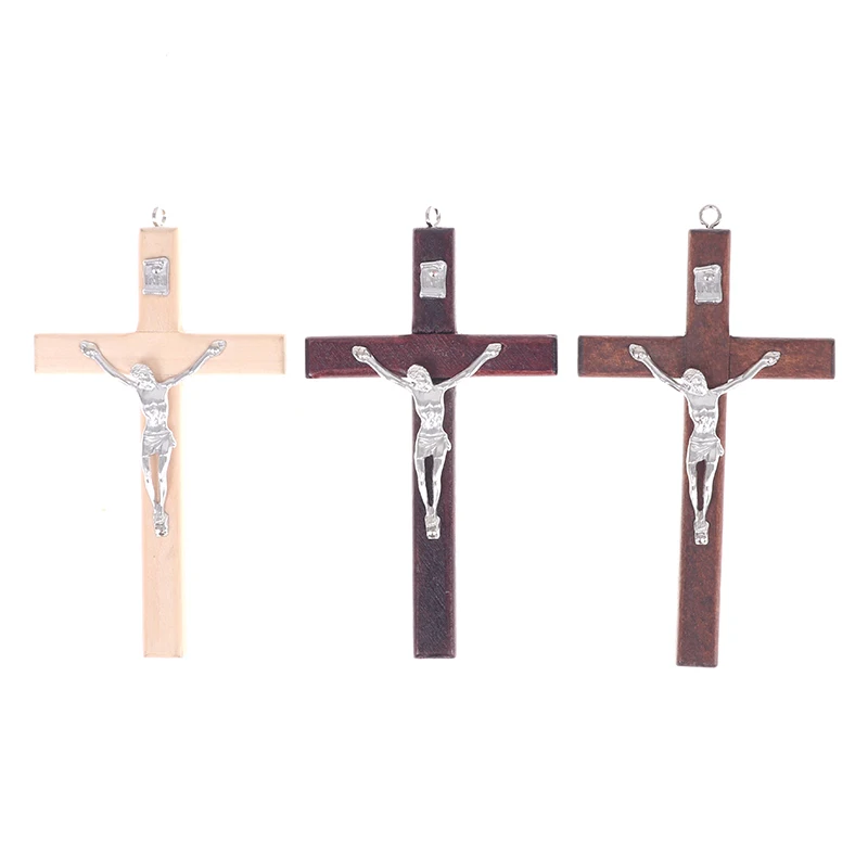 

1PCS Jesus Cross Christ Suffering Statue Cross Icon Religious Prayer Cross Hand Holding
