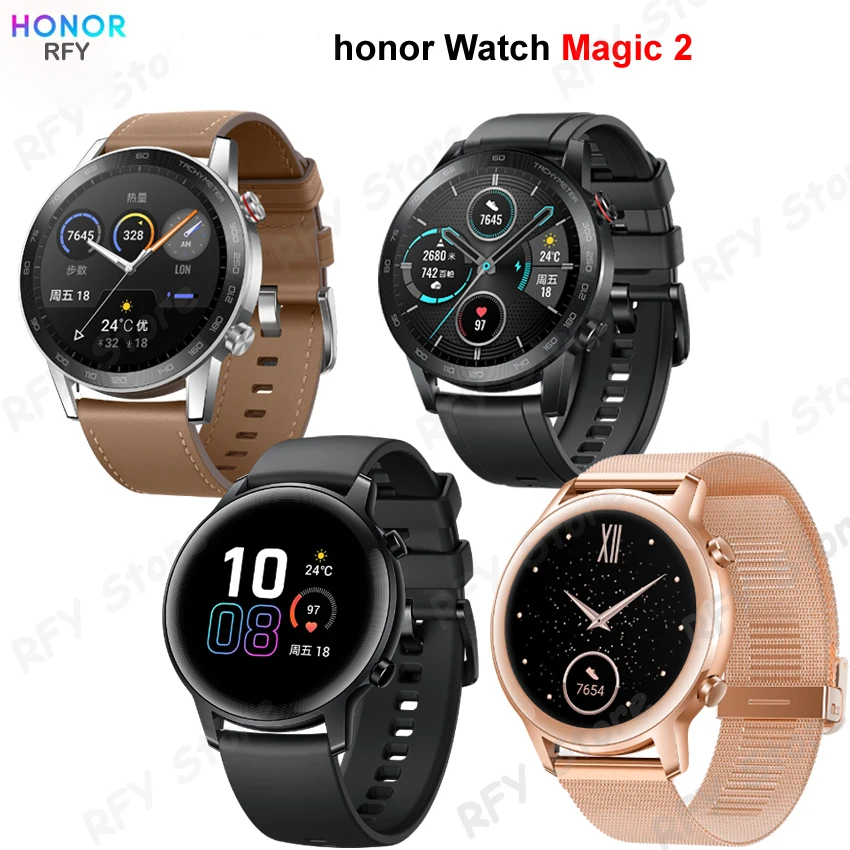 Смарт-часы honor magic watch 2 Bluetooth 5 1 magicwatch измерение уровня кислорода в крови 14 дней