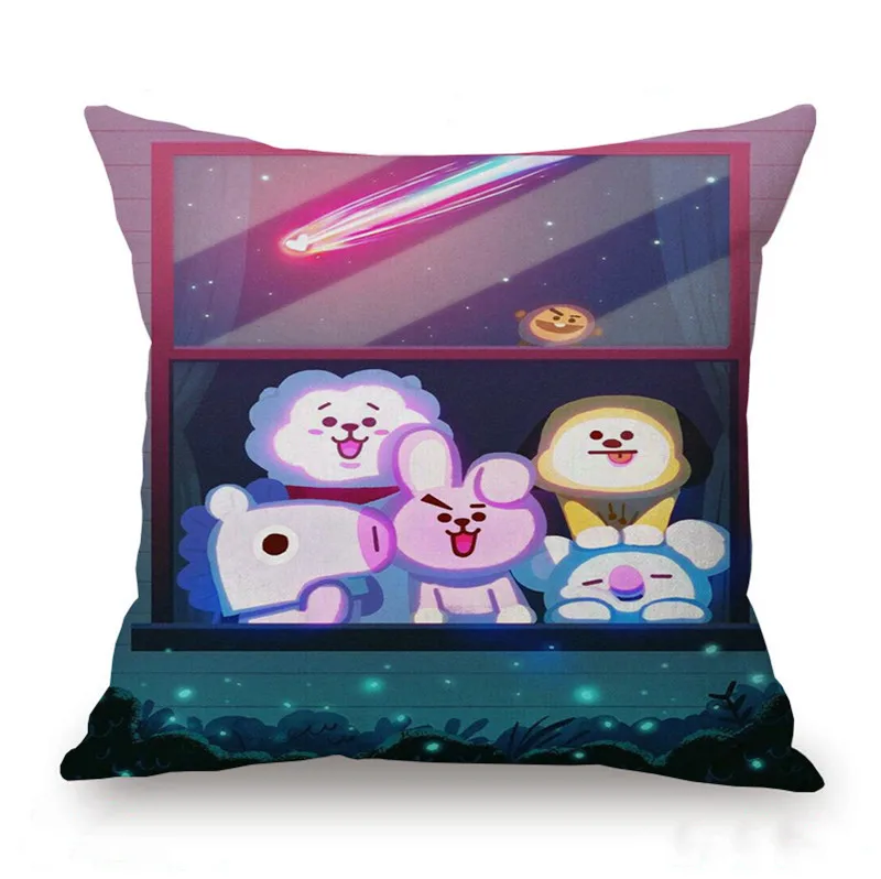 Чехол для подушки с мультяшным принтом кролика &quotовечки&quot размером 45*45 см