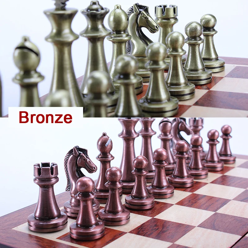 Высококачественный классический складной деревянный Шахматный набор из