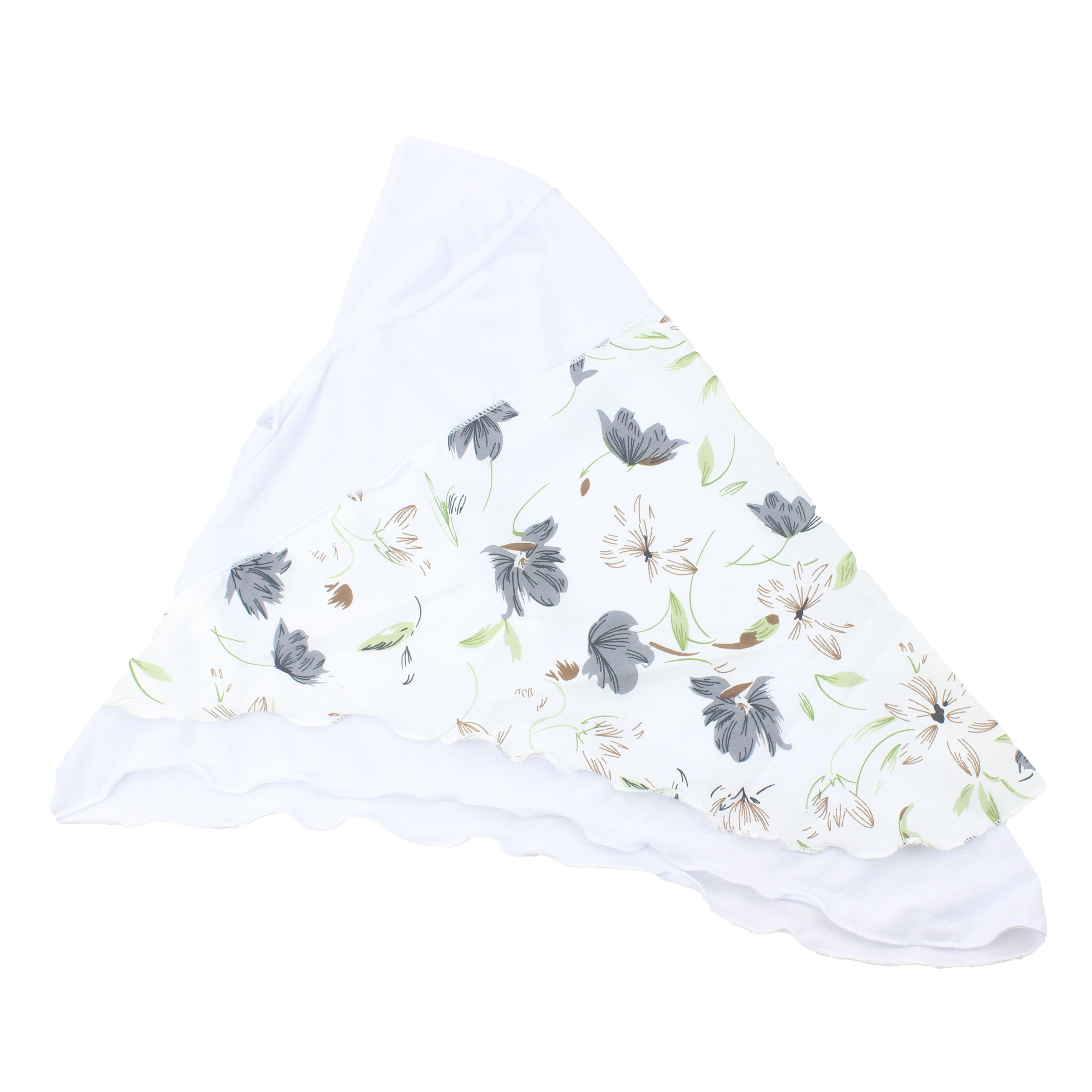 Мусульманский хиджаб для девочки детский шарф шаль двухслойный цветочный принт