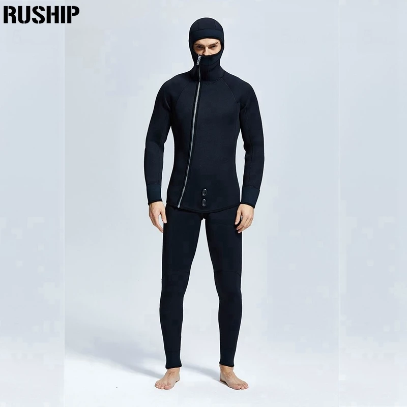 Профессиональный толстый неопреновый гидрокостюм 5 мм 7 зимний теплый костюм из