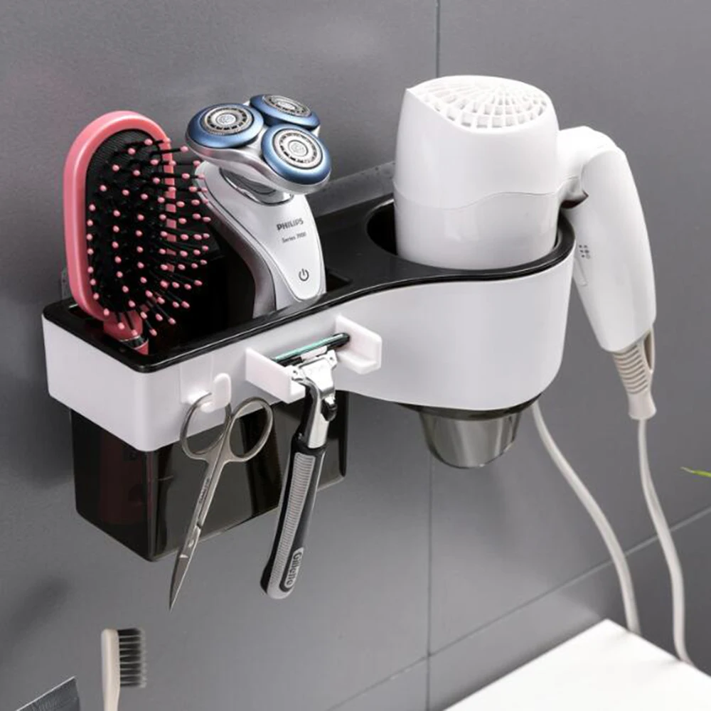 Вешалка для сушки волос держатель расчески органайзер хранения в ванной комнате