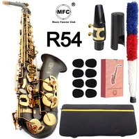 brand new mfc alto saxophone reference 54 matte black gold keys e flat alto sax r54 with case mouthpiece reeds neck