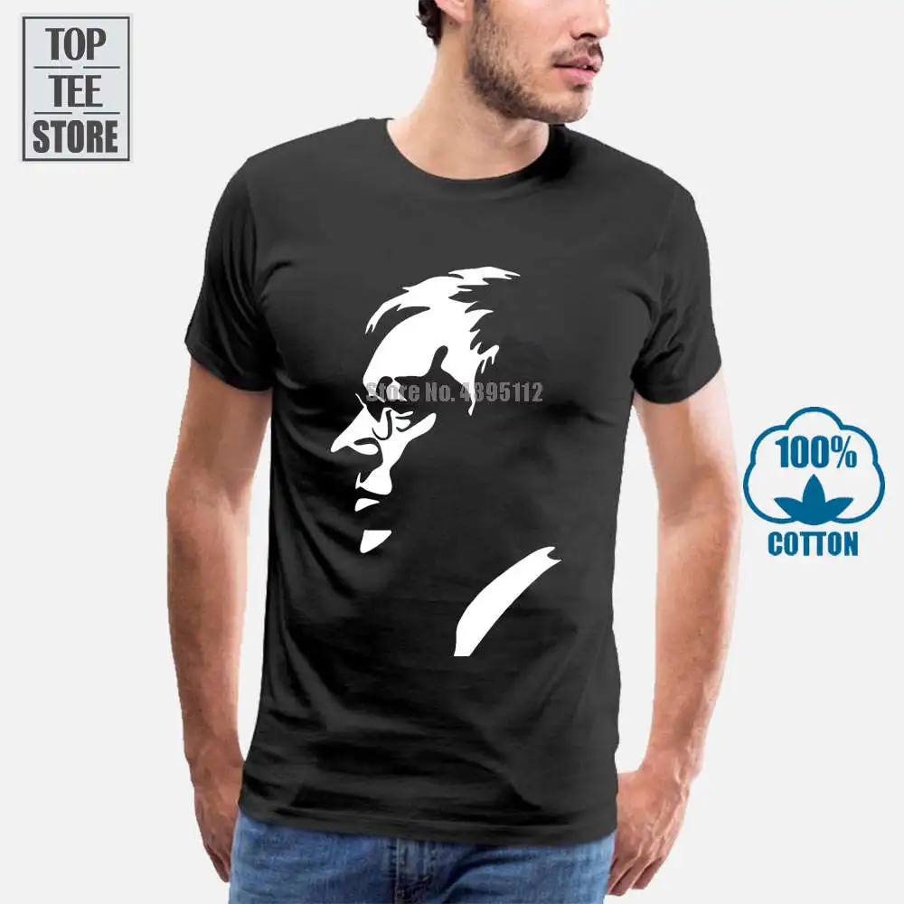 Молодежный круглый воротник Ferguson Великобритания черные футболки мужские фитнес