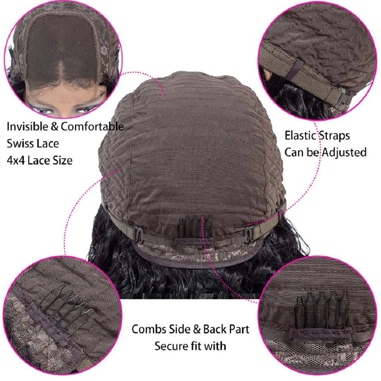 

Women Peruvian Curly Human Hair Wig Glueless Lace Front Human Hair Wool Curl Fashion Multicolor Cosplay Hair African Wave