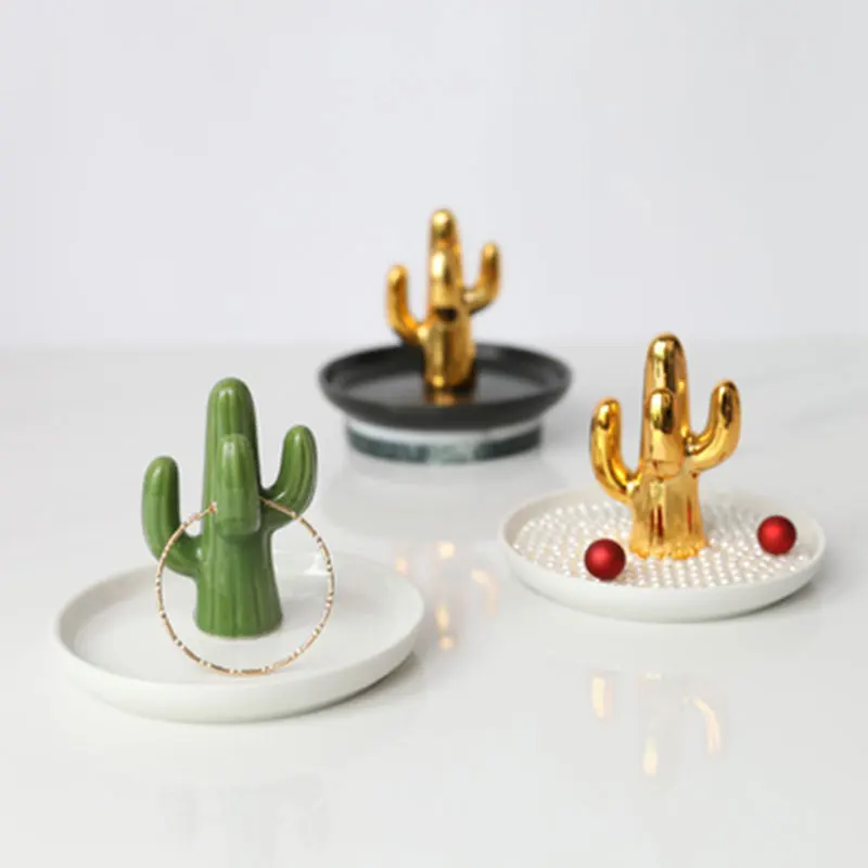 Pink Flamingo Jewelry Ceramic Plate Decorative Dish Small Rack Rings Bracelets Earrings Trays Holder | Дом и сад