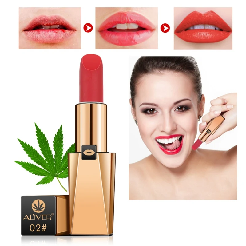 Помада бархатная водостойкая в виде Красной конопляной помады| |