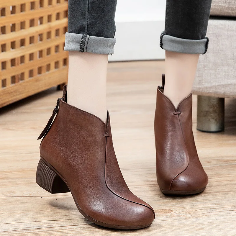 

Fashion Women Boots Round Rubber Platform Shoes 2021 Party Fashion Woman Shoes Brand Casual Footwear