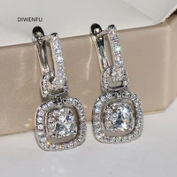 s925 sterling silver moissanite earrings for women fashion wedding diamond office fine jewelry drop earrings orecchini girls