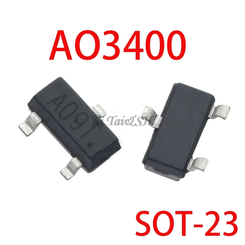 50 шт. AO3400 SOT23 AO3400A SOT-23 A09T SOT Новый МОП полевой транзистор