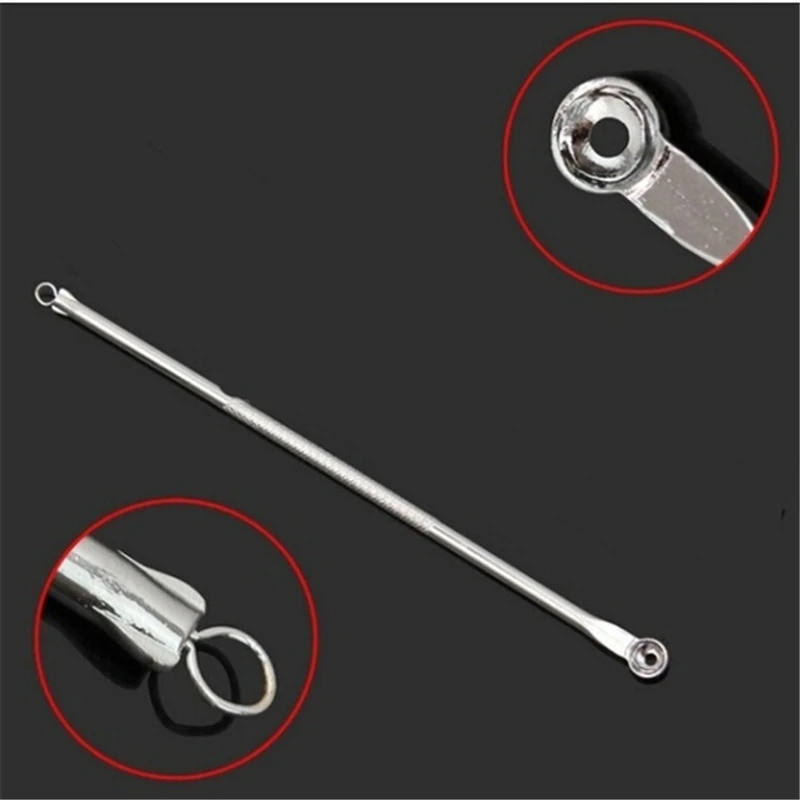 

Stainless Steel Silver Acne Pimple Blemish Extractor Blackhead Remover Tool Pore Cleansing Acne Treatment For Face Skincare 5PCS
