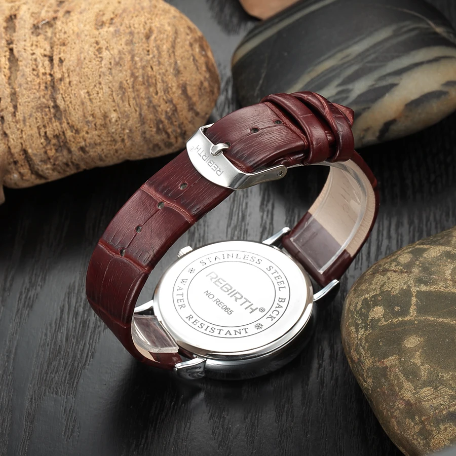 Часы REBIRTH женские кварцевые модные роскошные деловые наручные из натуральной