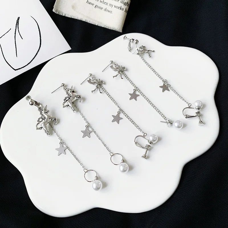 Пистолет 1 шт. Европейский Стиль модная винтажная Длинная цепочка крест молния