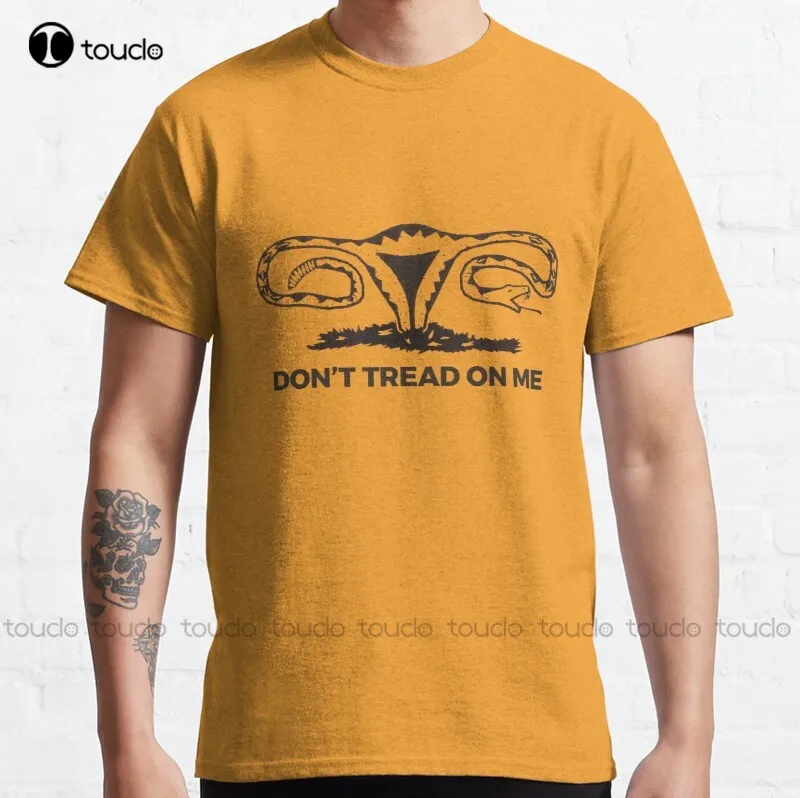 

New Dont Tread On Me Uterus Feminism, Feminist Pro Choice Classic T-Shirt T Shirts For Men Unisex Tee Shirts