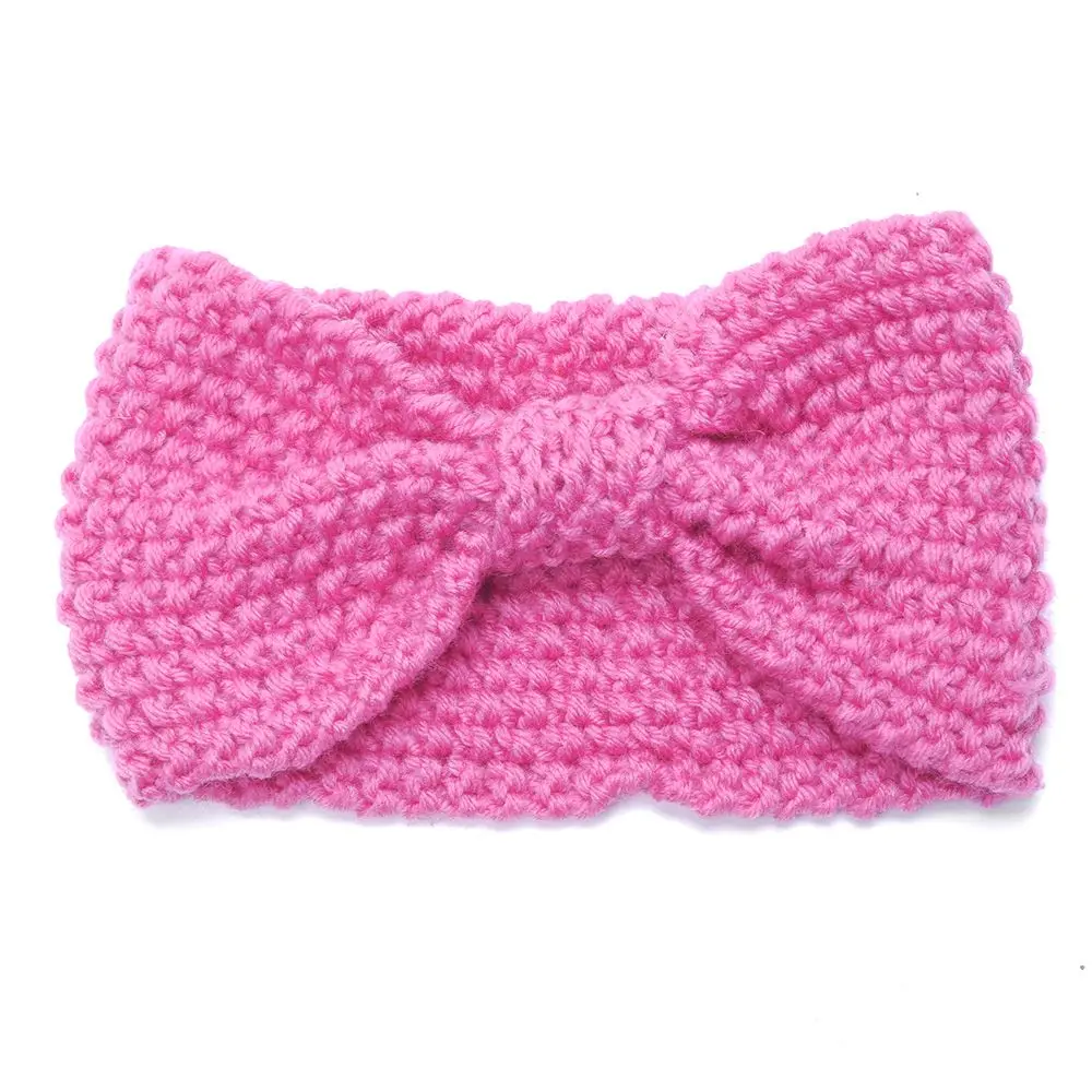 Новое поступление Женский вязаный крючком бантик тюрбан головной убор Зимняя