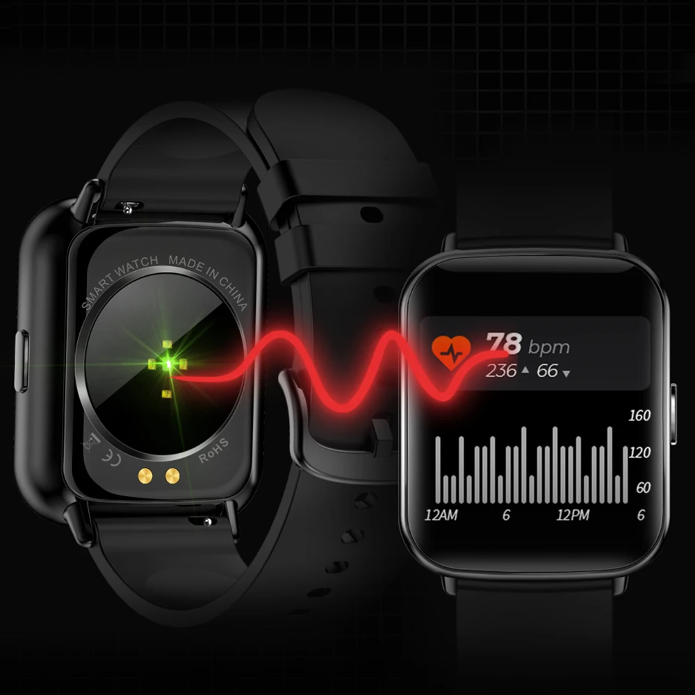 2021 new ip68 waterproof men smart watch women fitness tracker sports wristwatch heart rater smartwatch clock for ios android free global shipping