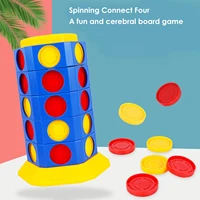 connect 4x4 cylindrical board games 3d children four consecutive chess durable and harmless portable household puzzle toys