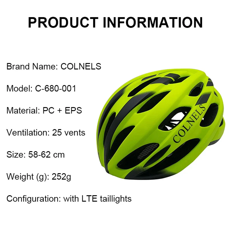 Шлем Мужской скоростной для триатлона велосипедный шлем с подсветкой трассы и |