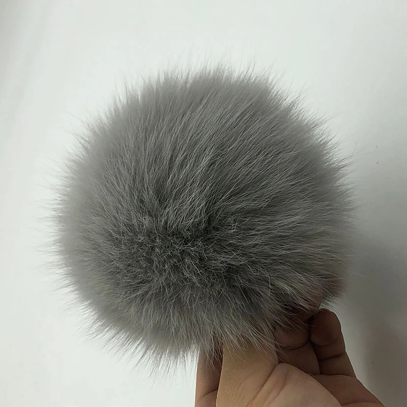 15cm 15 см натуральный животный Hairball Hat помпон ручной работы DIY действительно енот большой волос шар шляпа помпон с пряжкой - Цвет: 15cm