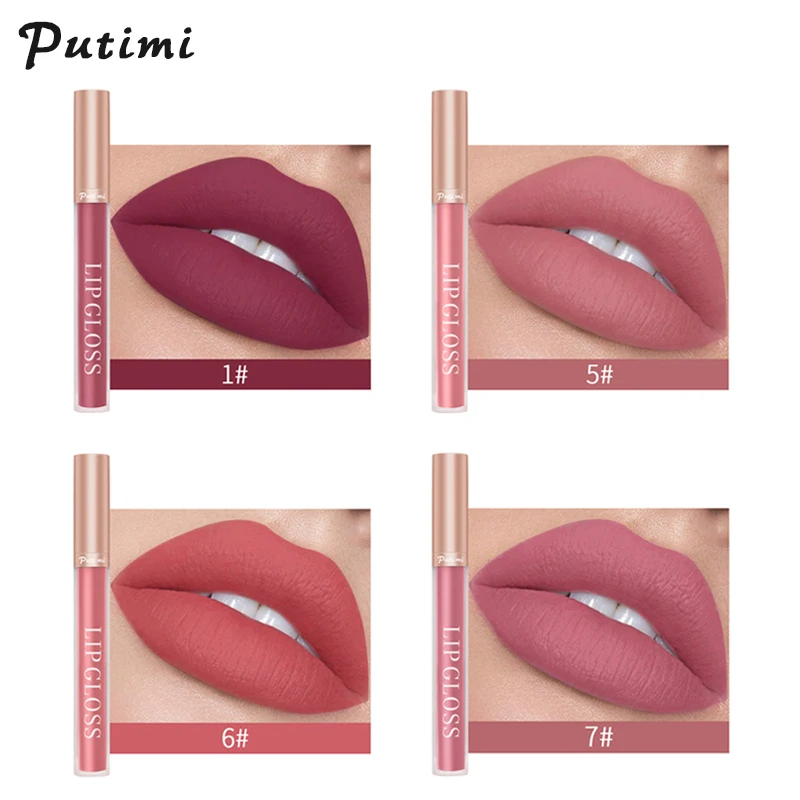 Бархатные матовые помады PUTIMI для губ блеск водостойкий стойкий сексуальный
