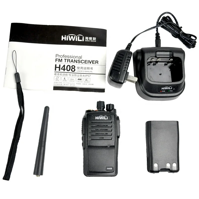 

Professional FM VHF UHF Transceiver HiWiLi H408 Handheld Two-Way Radio Walkie Talkie