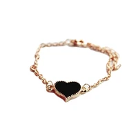 50 hot sale women love heart bracelet bangle jewelry chain party cocktail gift love heart decor women jewelry gift dropshipping