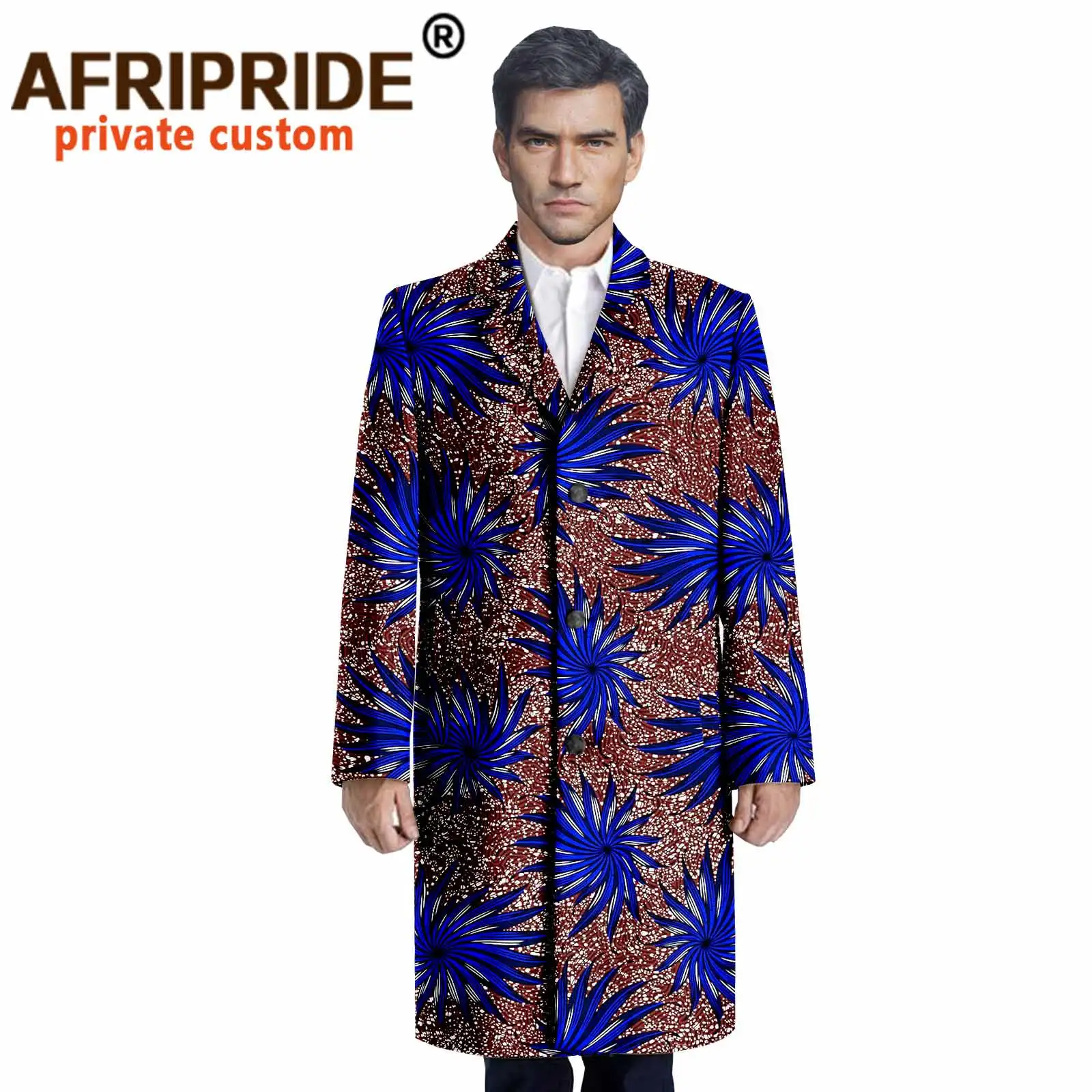 Men`s Coats African Clothes Ankara Print Jacket Dashiki Outwear Plus Size Oversized Outfits Bazin Riche Wax Attire  A2114002