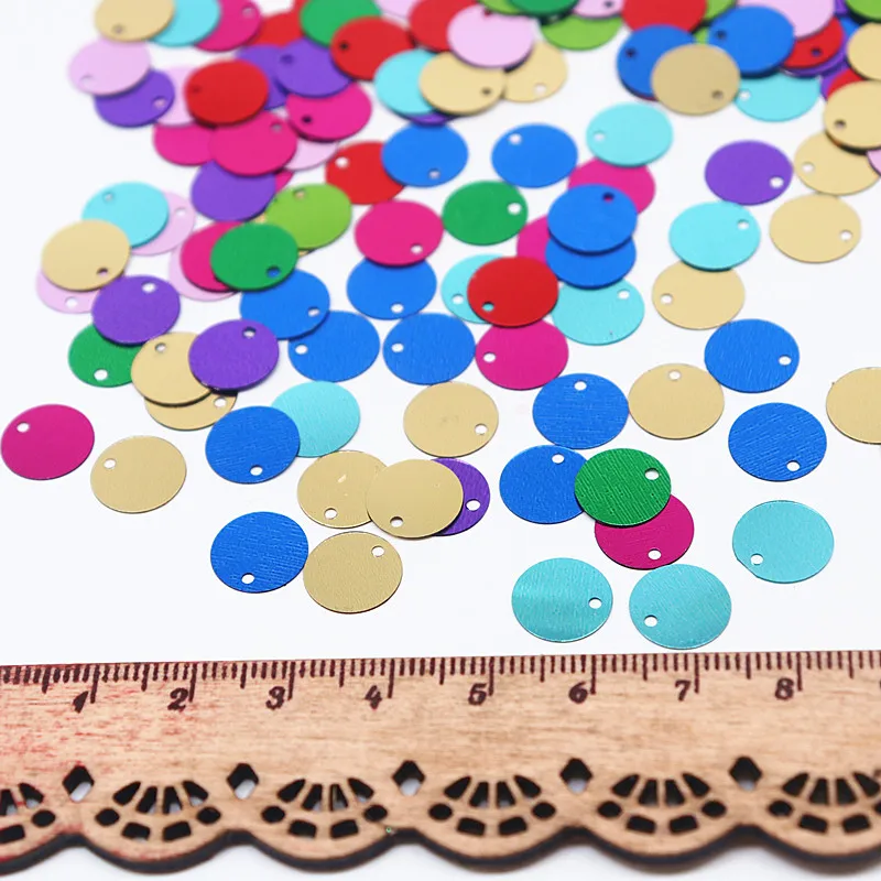 Большие круглые Блестки 10 мм плоские свободные блестки с боковым отверстием