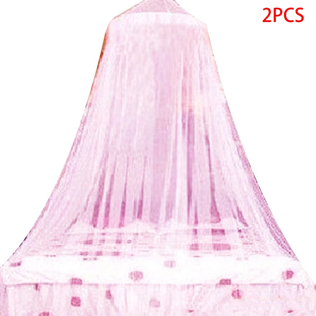 

2 шт. портативная монгольская Складная сетка для кровати купольная кружевная Москитная двунаправленная сетка для постельного белья Кроват...