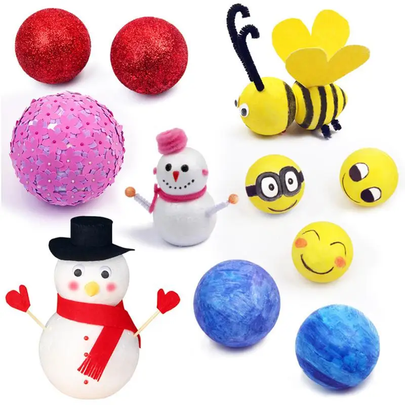 

15Pcs 8cm Modeling Craft Solid Polystyrene Foam Balls Round Spheres Wedding Decoration DIY Stuff