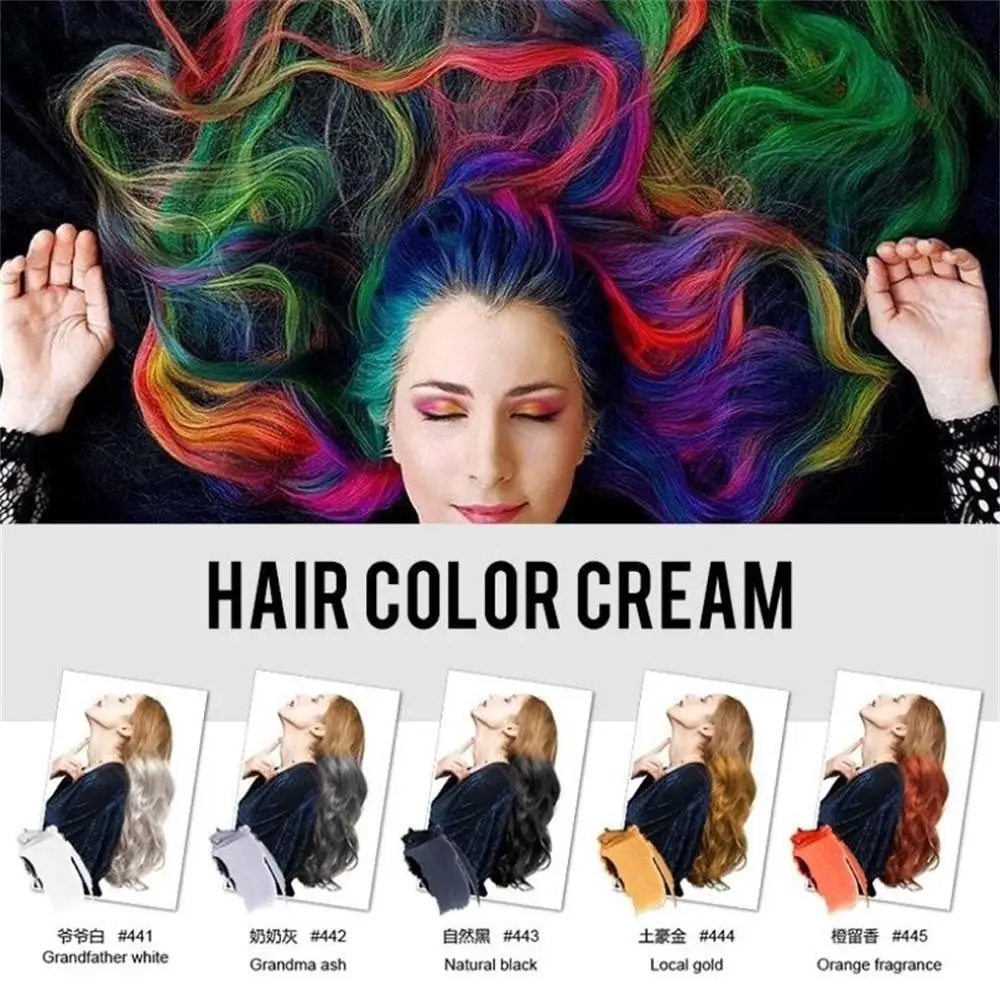 

Disposable Semi-Permanent Hair Dye Hair Dye Wax Cream Hair Coloring Gel Non-toxic DIY Hair Care Styling Tools 10ml