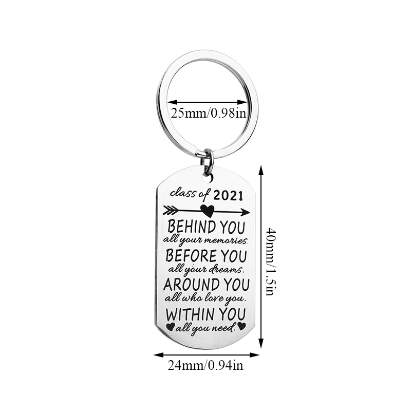 

2021 Graduation Gift for Him Her Class of 2021 Seniors Students Keychain Graduation Masters Nurses Students College School Gift