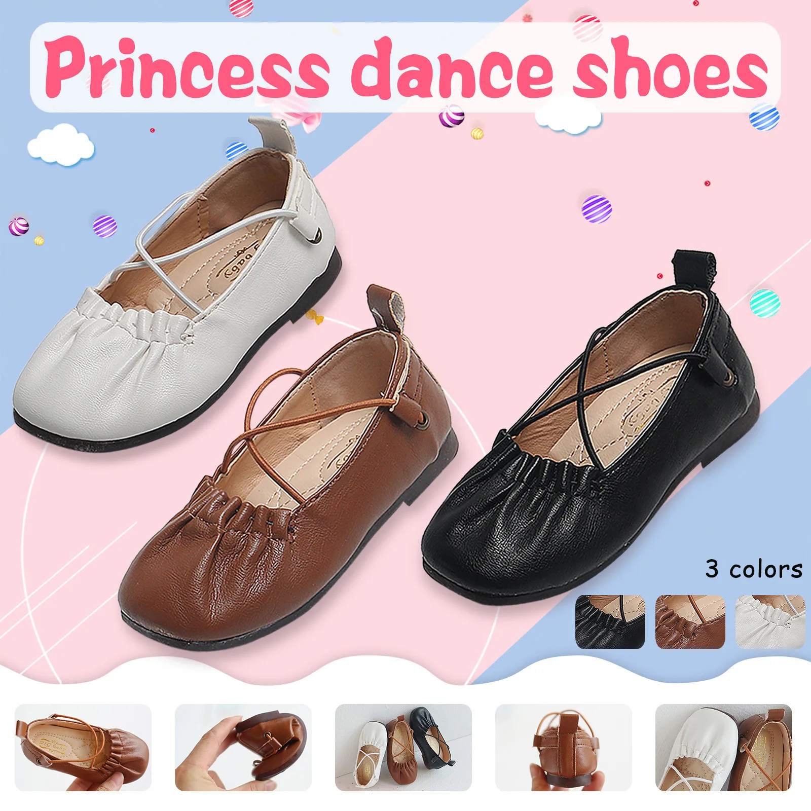 

Детская обувь 2021, балетки с перекрестной шнуровкой, детская повседневная обувь, кожаные туфли-лодочки, обувь принцессы с эластичным ремешко...