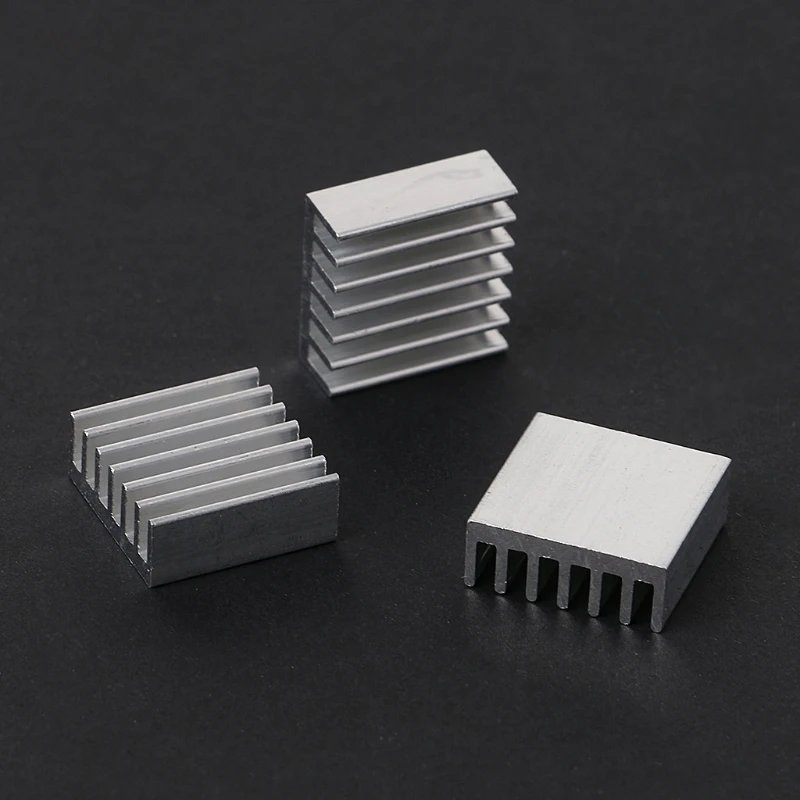 

12 Pcs Silver Aluminum Radiator Heatsink Heat Sink Cooling Kit 14x14x6mm R9UB