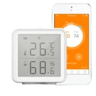 Датчик температуры и влажности Tuya, Wi-Fi, умный датчик для умного дома, термометр, измеритель влажности, работа с Alexa Google