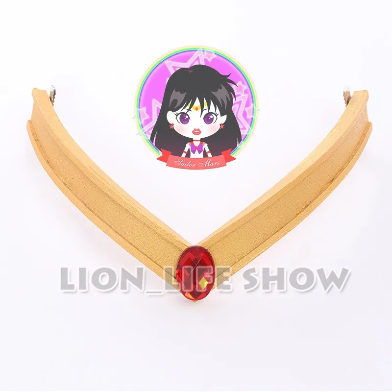 Повязка на голову Сейлор Марс Хино Рей эва Золотая головная повязка тиара