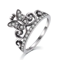 natural gemstone butterfly charm rings real 925 sterling silver rings for women handmade fine jewelry wedding bands