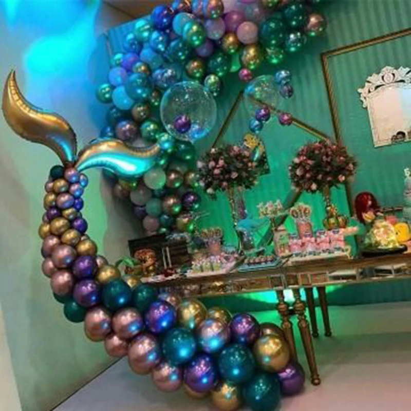 Украшение для хвоста Русалочки ракушки воздушные шары гирлянда арка девочки на