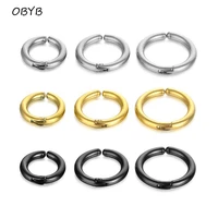 1 piece women men stainless steel painless ear clip round ear circle non piercing fake earrings new popular fashion ear jewelry