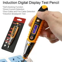 led digital induction test pencil ac dc tester intelligent induction electrical screwdriver breakpoint with lamp electron probe