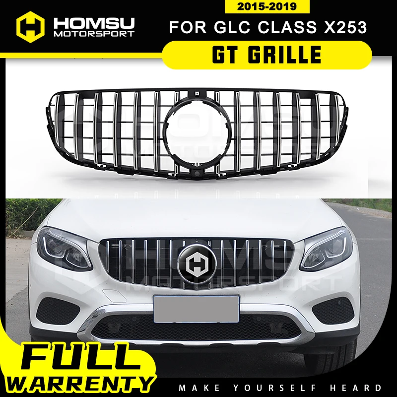 Для Mercedes GLC Clas w253 GT решетка 2016 + передний бампер Racing Gt для Coupe SUV GLC43 GLC200 GLC260 GLC300