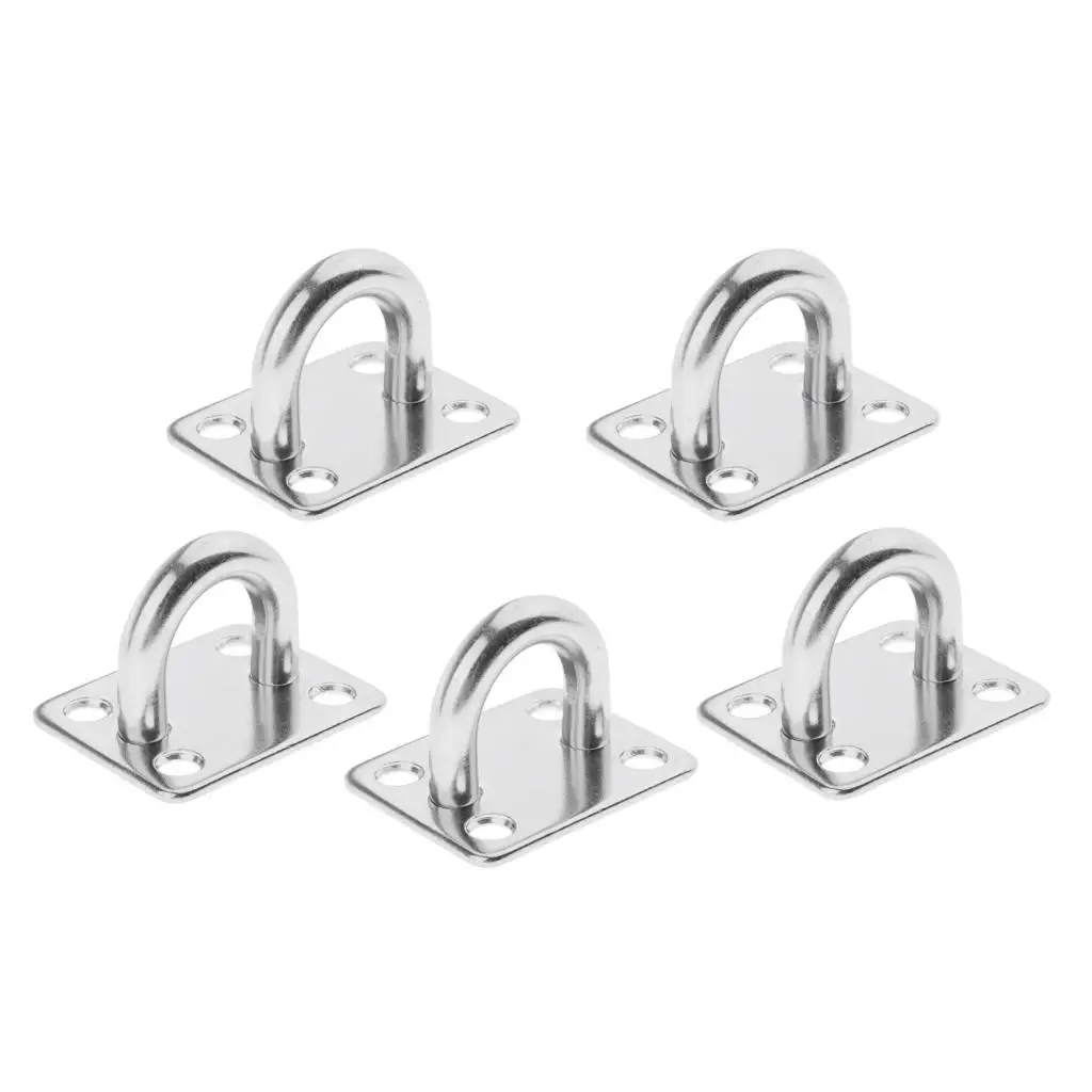 

5pcs Pad Eye Plate Stainless Steel M8 Ceiling Hook Wall Mount for Yoga Swing