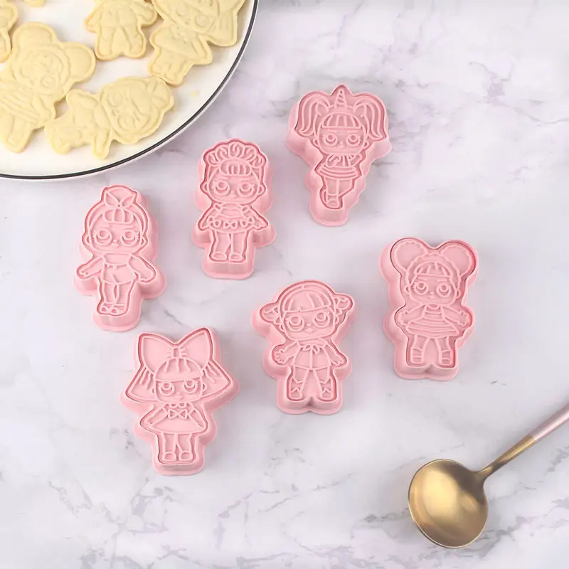 

Original LOL Surprise Dolls DIY Cake Cookie Baking Set Mould Birthday Party L.o.l 3D Cartoon Figures Dolls Baking Toys Kid Gift