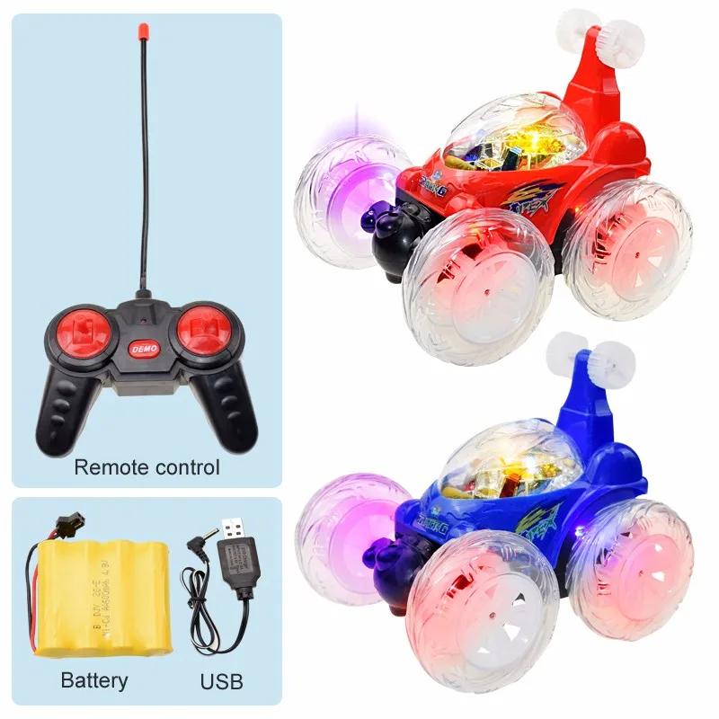 

RC Stunt Car High Speed Tumbling Vehicle 360 Degree Rotating Dual Mode Climbing Car with LED Light Music Remote Control Car Toys
