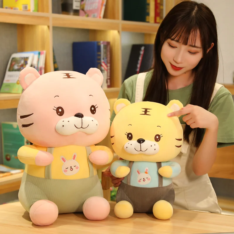 

23-50cm Lovely Nice Tiger Plush Toys Kawaii Mascot Dolls Stuffed Strap Couple Tiger Pillow for Kids Baby Birthday Decor Gifts