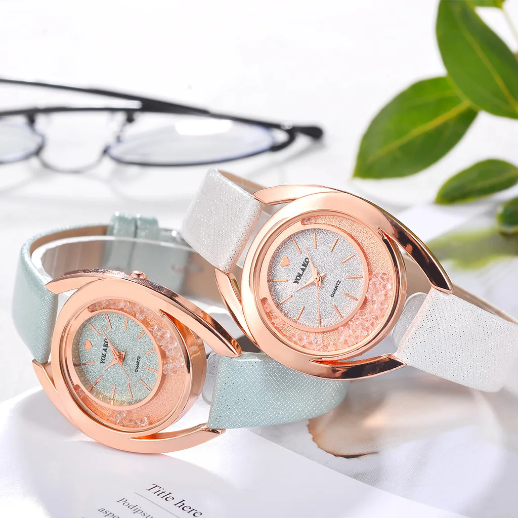 Женские часы-браслет высококачественные Стразы повседневные кварцевые часы с