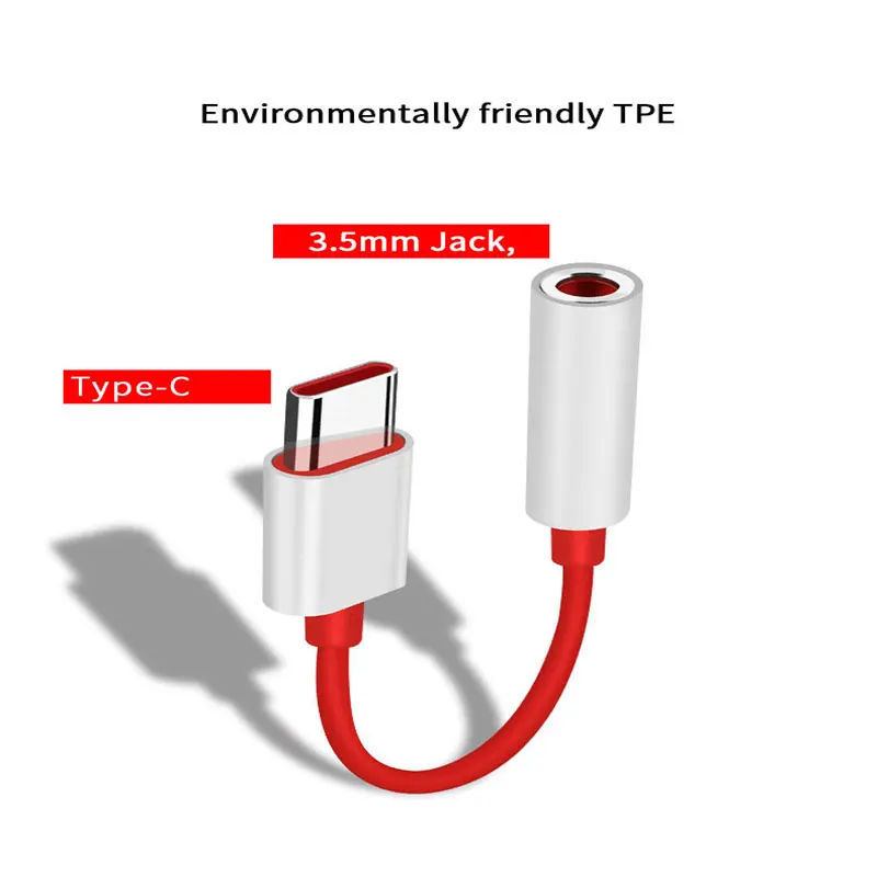 Для OnePlus 7 Pro USB C type C до 3,5 мм аудио адаптер 3,5 мм разъем для наушников музыкальный кабель для OnePlus 7 6t type-C конвертер(N0919